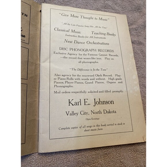 Everybody Sing Antique Hymn Book And Advertisements Valley City, ND 1923 - Picture 7 of 13
